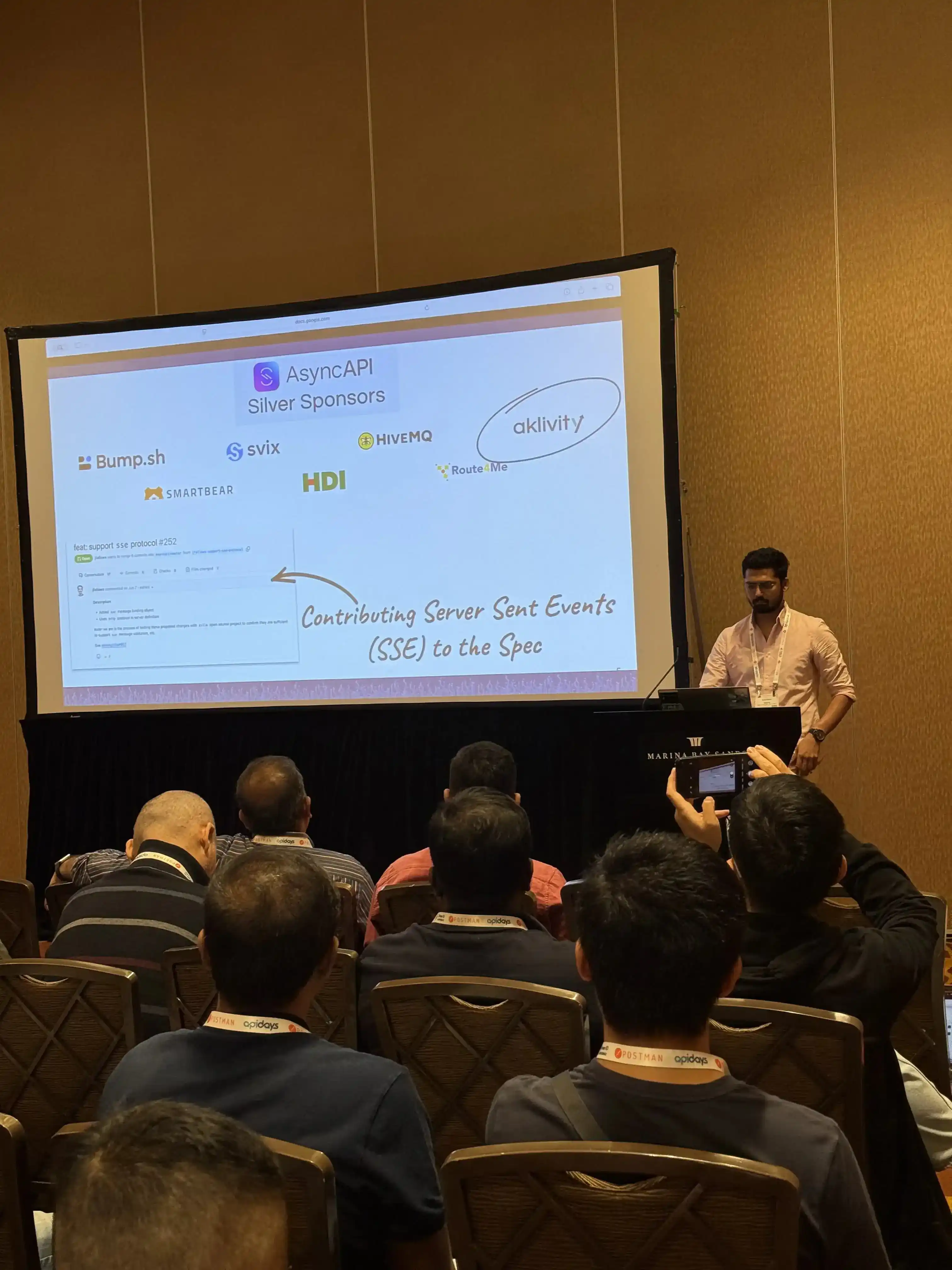 Ankit presenting Streamlining Event-Driven API Design.